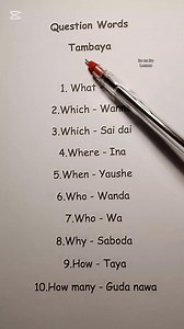 330K views · 6.5K reactions | Learn Hausa,Question Words, Kalmomin tambaya #Hausa #questionwords #kalmomintambaya #koyanturanci #learn #fy #English #reading #reelsviralシ #reelsviralシfb #ironairo | Iro Na Iro | Facebook