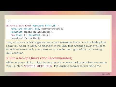 How to Return an Empty ResultSet in Java JDBC