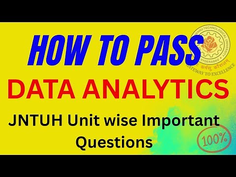 Data Analytics Important Questions | R22 JNTUH AIML | Unit Wise Guide 2025 || #btech || #engineering