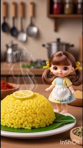 lila made lemon rice #cartoon #tinydoll #cute #beatiful
