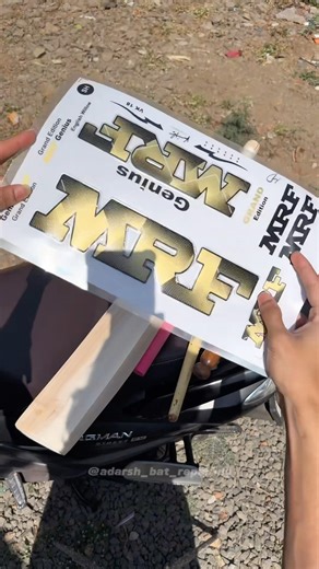 Sticker On Cricket Bat | MRF new article | Sticker Apply To Bat at Home 🤩 #shorts