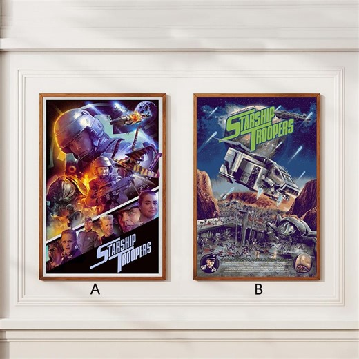 Starship Troopers Movie Poster Vintage Poster Retro Print Wall Art Home Decor Christmas Gifts Canvas Print Unframed - Etsy