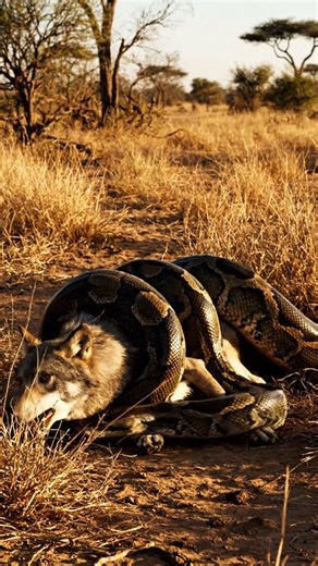 Big Python Attacked Fox and Rescued by Team