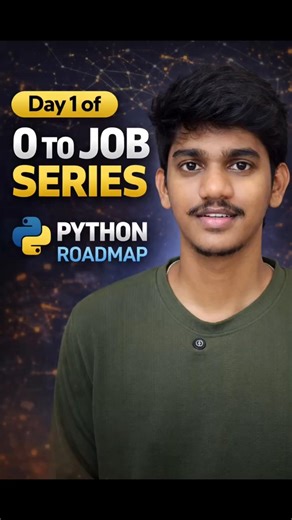 Day 1 | Python Roadmap 2026 | Zero to Job #python