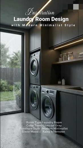 Renovating the Laundry Room with a Modern Minimalist Style #shorts #housedesign #home