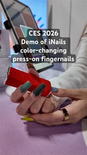So we have to charge our fingernails now? Here’s the iNails demo at #CES #ces2026