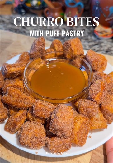 Delicious Churro Bites with Puff Pastry Recipe