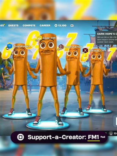 World's FIRST QUAD 67 with TUNG TUNG TUNG SAHUR in Fortnite! 😭 #fortnite #fortnitememes #fortnitebr #brainrot