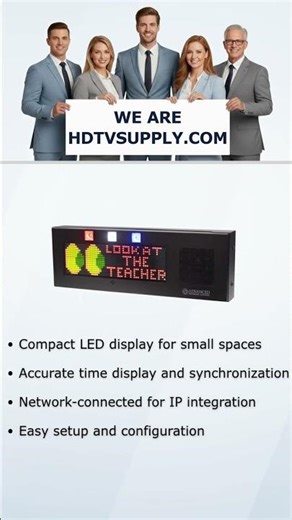 Advanced Network Devices IPCSS-RWB-MB IP Display Clock (Small, Matte Black)