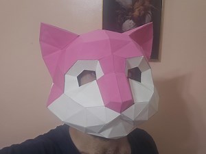 Cat Mask Papercraft Template – PDF Pattern for 3D Low Poly Paper , DIY Animal - Etsy Canada