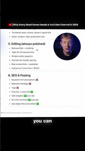 What editing do you need as a Skooler on YouTube