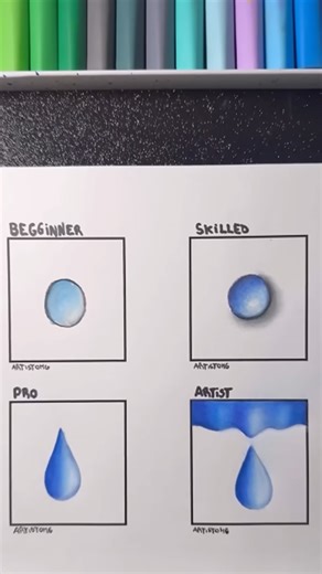 See how realistic a water drop drawing can be