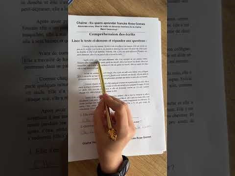 French reading comprehension: Sylvie's routine (DELF A2)