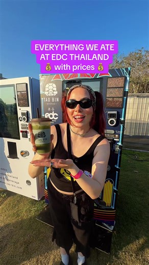 can you guess the total for all of this food? 👀💰 #edcthailand #electricdaisycarnival #ravetok #edmtiktok #phuket