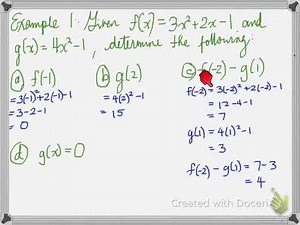 MCR3U -- 1.2 Functions and Function Notation