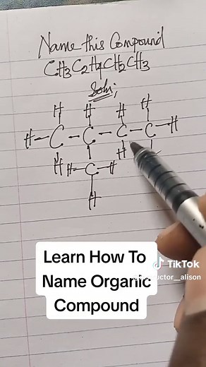 Learn How To Name Organic Compound: IUPAC NOMENCLATURE PART 1 FOLLOW FOR PART 2 #organiccompounds #organicchemistry #instructoralison #learnwithtiktok #fyp