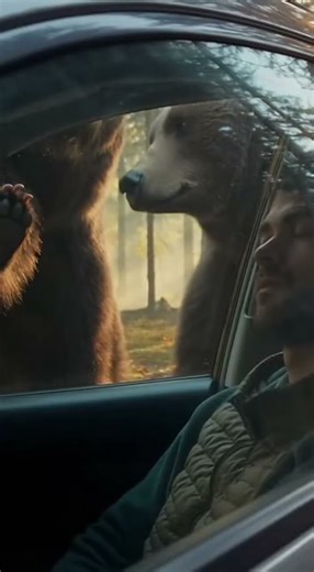 Bear Peeks Into Car as Man Sleeps — A Heart-Stopping Close Encounter!