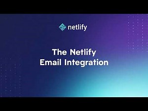 Netlify email integration