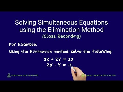 Solving Simultaneous Equations using Elimination