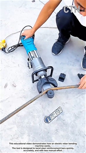 Electric Rebar Bending Machine in Action | Construction Tool Explained