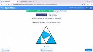 Sparx Maths: What fraction of this shape is shaded? Give your a... | Filo
