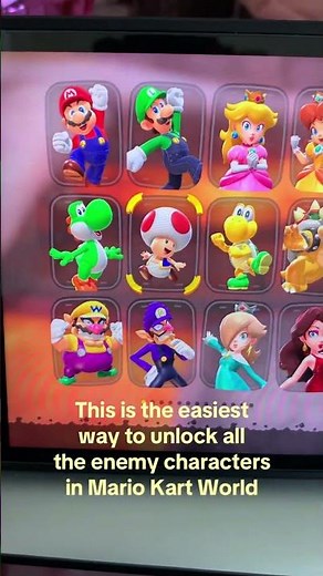 How to unlock all Mario Kart World Characters #mariokart #nintendo