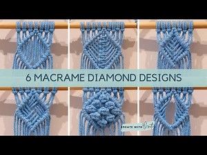 Create 6 Easy Macrame Double Half Hitch Diamond Pattern Centres | Knots & Patterns