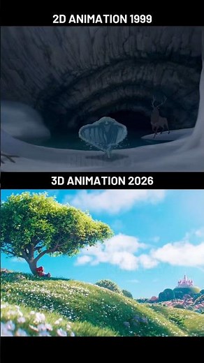 2D Animation in 1999 vs 3D Animation in 2026 #Animation #2DAnimation #CGI #SuperMario #Disney