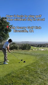 I'm not used to having to account for wind in socal 😆 Beautiful course and had a lot of fun 🏌️‍♂️ 📍Oak Quarry Golf Club Riverside, CA | Henrugolf