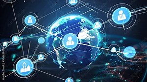 A digital representation of global connectivity, showcasing a network of users interconnected across the world.