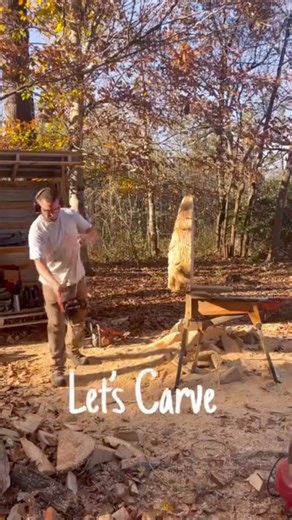 Chainsaw Carving a Tree Gnome. I carved this one a while back and it’s still sitting in the shop waiting to be finished. | Busy Wren Creations