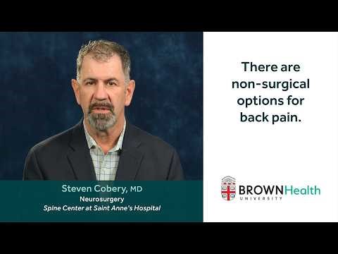 There are non-surgical options for back pain.