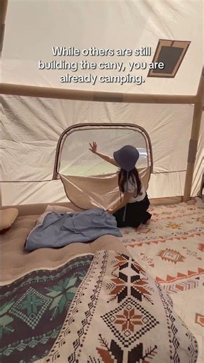 No stuffy camping anymore! Shade +car AC works great for summer. #camping #summercamp #tent #tesla