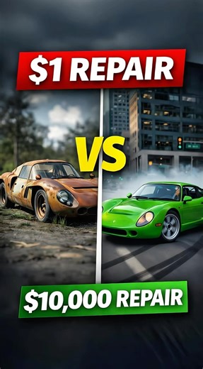 $1 Repair vs $10,000 Repair | Extreme Car Transformation! 😱🚗 #luxurycars #transformation