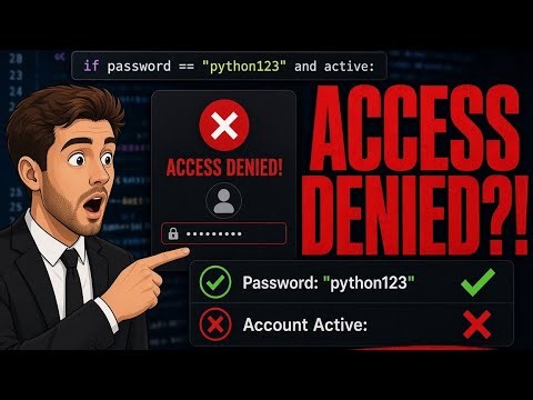 Build a Smart Login System in Python (AND, OR, NOT Explained)