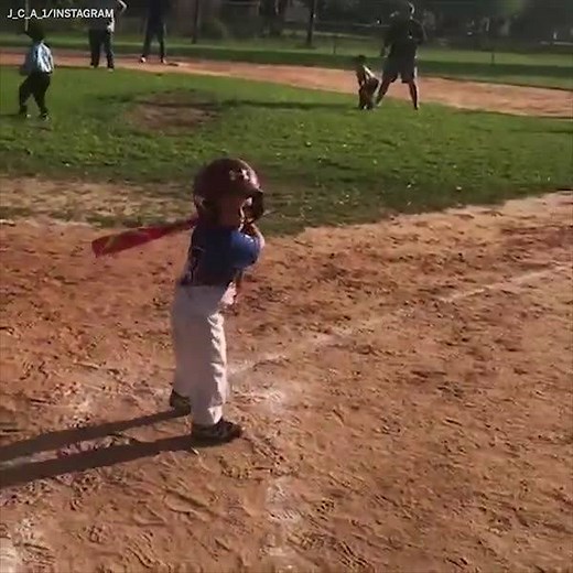 4.3M views · 10K shares | This little guy put some oomph in that "bat flip" 藍 | ESPN | Facebook