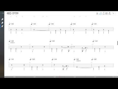 Tesla - Love Song (BASS TAB PLAY ALONG)