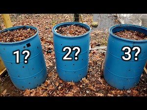 Making Leaf Compost 3 Ways- Barrel Composting Experiment