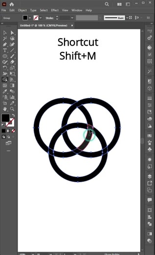 How to use shape builder tool in adobe illustrator #logodesign #shorts