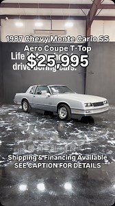 4.3K views · 189 reactions | 1987 Chevy Monte Carlo SS Aero Coupe...