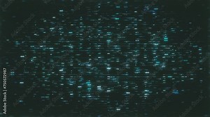 Wall Of Data Figures And Patterns Background/ Animation of an abstract digital technology background with data patterns and depth of field