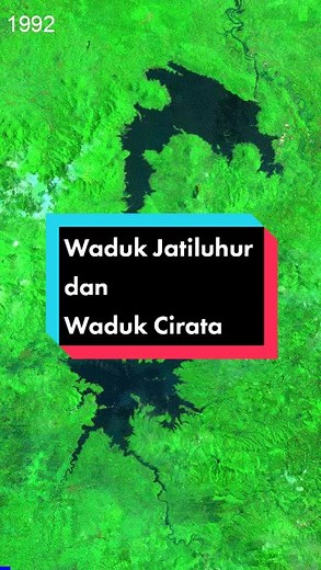 Luas genangan tampungan air di Waduk Jatiluhur (atas) dan Waduk Cirata (bawah) tampak berubah dari waktu ke waktu menyesuaikan dengan iklim dan lingkungan. Kedua waduk ini mengambil sumber air dari Sungai Citarum. Hal yang menarik adalah Waduk Jatiluhur yang dibangun pada tahun 1957 sampai saat ini masih menjadi waduk terbesar di Indonesia.#remotesensing #timelapsevideo #googleearth #waduk #jatiluhur #cirata #indonesia