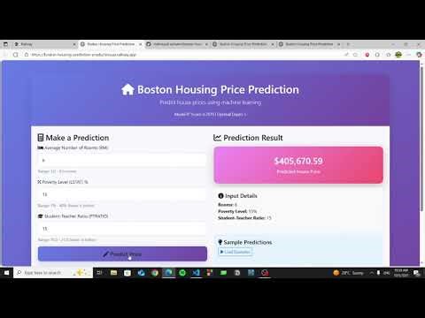 Smart Boston Housing Price Prediction App with Flask & Machine Learning