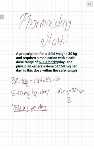 Pharmacology Math Series #1