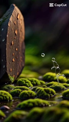 水人間が水ボールで遊んでる#AI