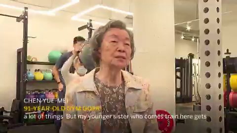 WATCH: Taiwanese grandmothers aged 89 and 91 train at the gym. An increasing number of elderly people in Taiwan’s super-aged society are hitting the gym to stay healthy, both physically and mentally.