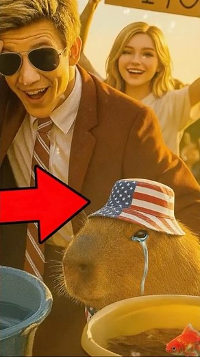 Capybara's Unbelievable Win: The Goldfish Race Showdown! #CoCoCappy