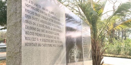 Fifteen years after the Graniteville train crash, the sounds of train whistles still haunt residents