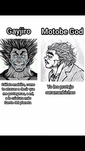 Motobe protege a yujiro y baki #humoranime #baki #yujiro #musashimiyamoto