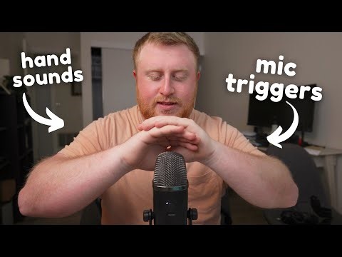 ASMR - Fast and Aggressive Hand Sounds & Mic Triggers / Whispered Rambles
